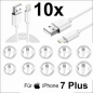 Preview: 10x iPhone 7 Plus Lightning auf USB Kabel 1m Ladekabel